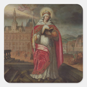 St. Genevieve Vierkante Sticker
