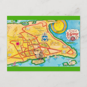 St George Bermuda Oude Ansichtkaart Briefkaart