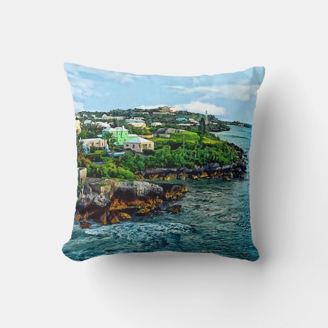 St. George Bermuda Shoreline Kussen (Voorkant)