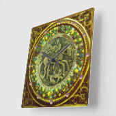 ST.GEORGE, BRONZE MEDALLION FLORAL CROWN VIERKANTE KLOK (Hoek)