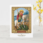 St George - carte de voeux (Fleur jaune)