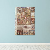 St. George doodt Dragons Canvas Afdruk (Insitu (Houten vloer))