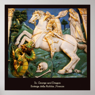 St. George, Dragon en Princess Poster