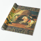 ST. GEORGE, DRAGON EN PRINCIPE CADEAUPAPIER (Uitgerold)