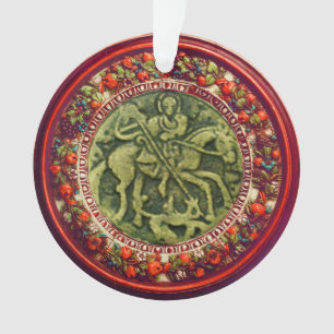 ST.GEORGE, DRAGON/MADONNA EN KINDERSTROOM ORNAMENT