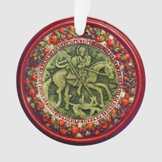 ST.GEORGE, DRAGON/MADONNA EN KINDERSTROOM ORNAMENT (voorkant)