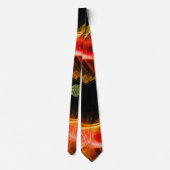 ST.GEORGE, DRAGON Red Oranje Yellow Fractal Swirls Stropdas (Achterkant)