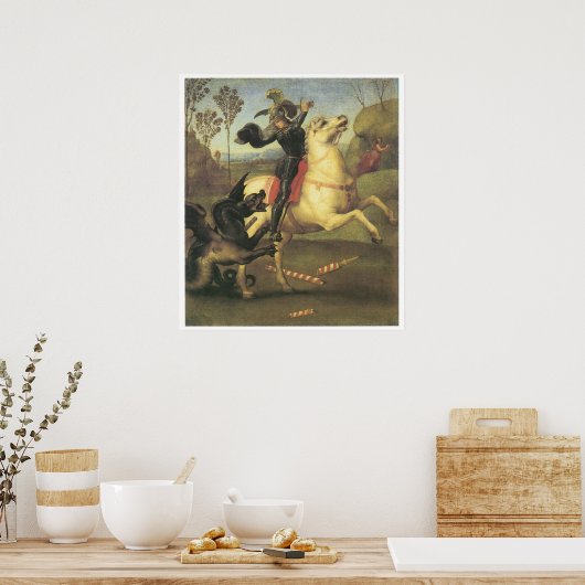 St. George en de Draak, 1505 Raphael Poster (Keuken)