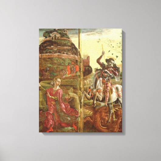 St. George en de Draak Canvas Afdruk (Voorkant)