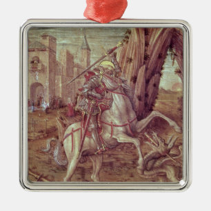 St. George en de Draak Metalen Ornament