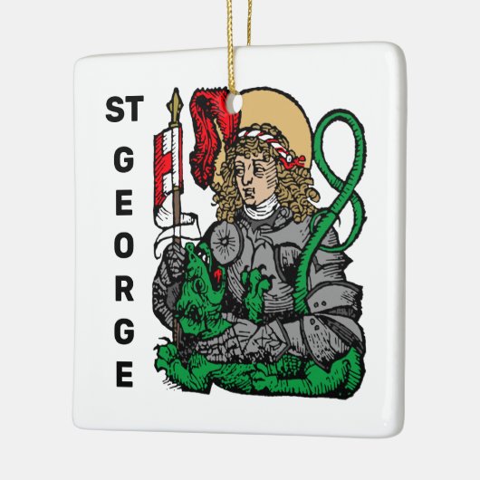 St. George en de Draak (Neurenberg) Keramisch Ornament (Links)
