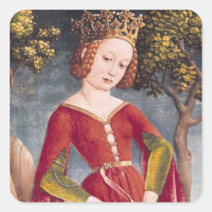 St. George en de Draak Vierkante Sticker