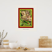 St. George en de Dragon ~ Art Nouveau Poster (Keuken)