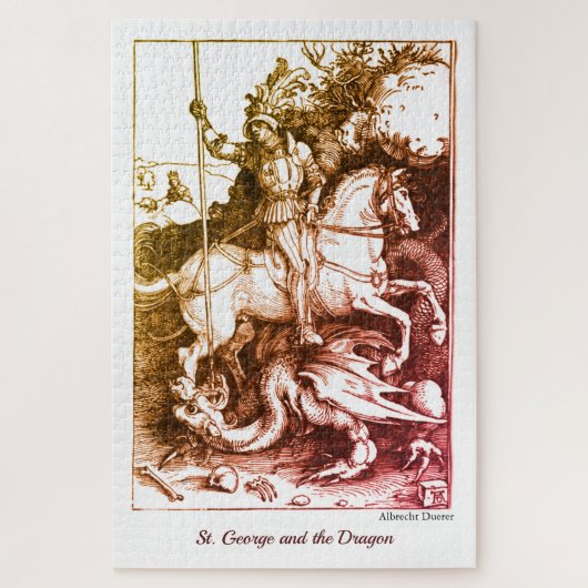 St. George en de Dragon Medieval Art Legpuzzel (Verticaal)