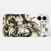 ST. GEORGE EN DRAGON, zwart wit Case-Mate iPhone Case (Achterkant (horizontaal))