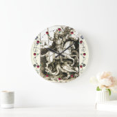 ST. GEORGE EN DRAGON, zwart wit Grote Klok (Huis)