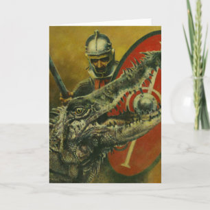 St George Et La Carte De Voeux Dragon