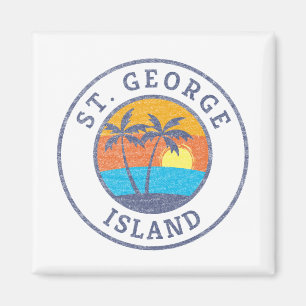 St. George Island, Florida Faded Classic Style Magneet