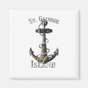 St. George Island Florida Vacation Nautical Anchor Magneet