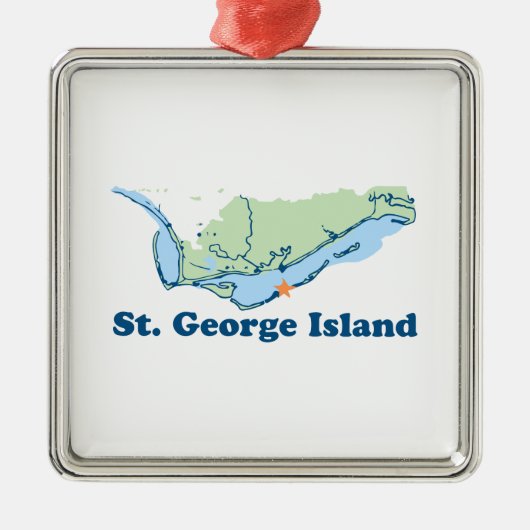 St George Island Metalen Ornament (Voorkant)