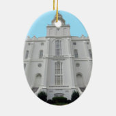 St. George LDS Temple Keramisch Ornament (Achterkant)