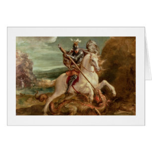 St George massacrant le dragon, (huile sur le