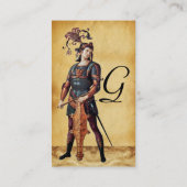 ST. GEORGE Old Brown Parchment Monogram Visitekaartje (Achterkant)