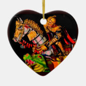St. George Posterized Keramisch Ornament (Voorkant)
