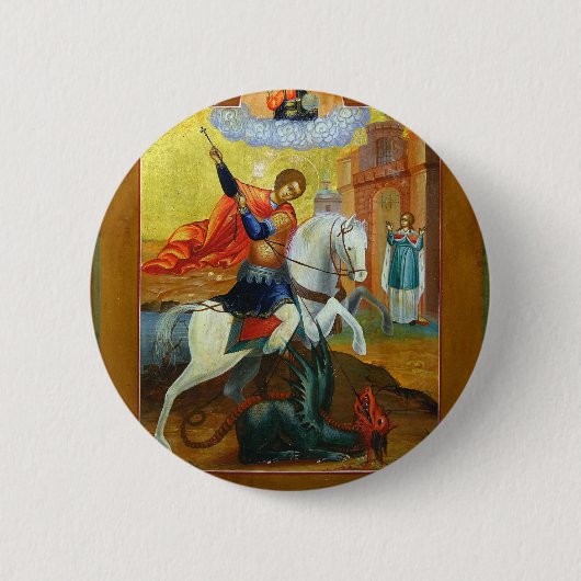 St. George Ronde Button 5,7 Cm (Voorkant)