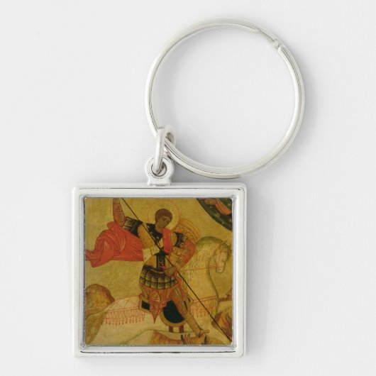 St. George slaapt de draak Sleutelhanger (Voorkant)