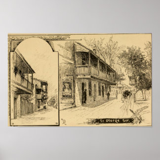 St. George Street, St. Augustine, Florida Poster