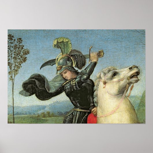 St. George Struggling met de Draak Poster (Voorkant)