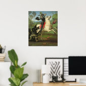 St. George Struggling met de Draak Poster (Thuiskantoor)