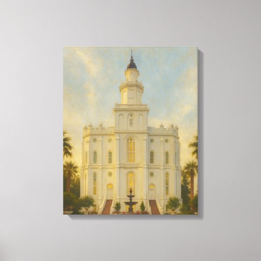 St. George Utah Temple Painting™ LDS Art Canvas (Voorkant)