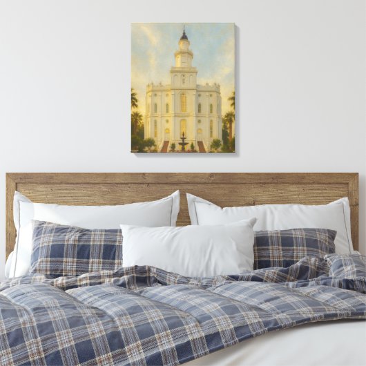 St. George Utah Temple Painting™ LDS Art Canvas (Insitu (Slaapkamer))