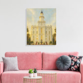 St. George Utah Temple Painting™ LDS Art Canvas (Insitu (Woonkamer))