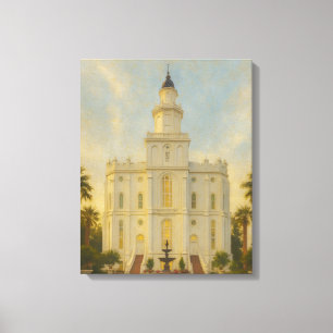 St. George Utah Temple Painting™ LDS Art Canvas Afdruk