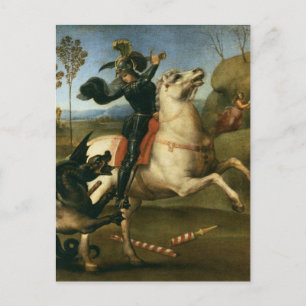 St George vecht de draak Briefkaart