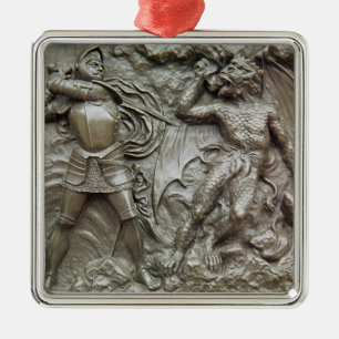 St. George vecht tegen de draak Metalen Ornament