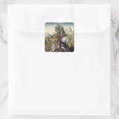 St. George Vierkante Sticker (Tas)