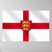 St. George's cross vlag England 3 leeuwen 2012Post Poster (Voorkant)