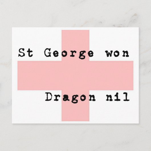 St. George's Day Briefkaart (Voorkant)