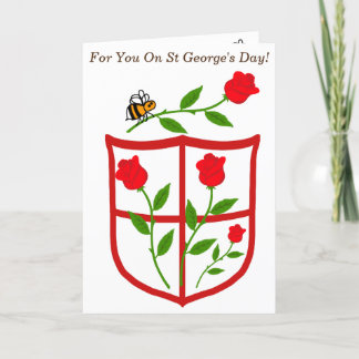St George's Day wenskaart met bijenthema Feestdagen Kaart