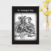 St. George's Day, zwarte Kaart (Gele Bloem)
