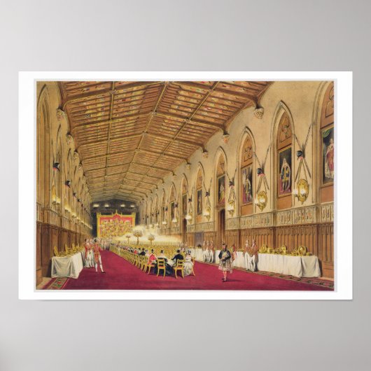 St. George's Hall, Windsor Castle, 1838 (kleur ver Poster (Voorkant)