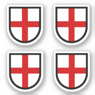 St. George's Shield - 4-up Contour Sticker