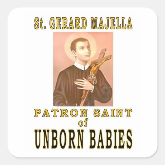 ST. GERARD MAJELLA VIERKANTE STICKER (Voorkant)