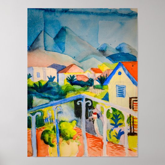 St Germain bij Tunis | Auguste Macke | Poster (Voorkant)