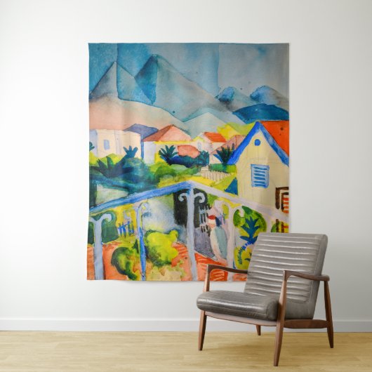 St Germain bij Tunis | Auguste Macke | Wandkleed (In situ)