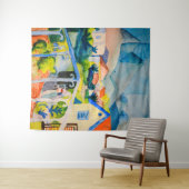 St Germain bij Tunis | Auguste Macke | Wandkleed (In Situ (horizontaal))